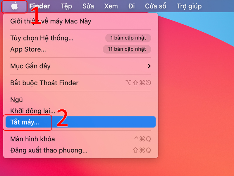 Tắt m&aacute;y MacBook